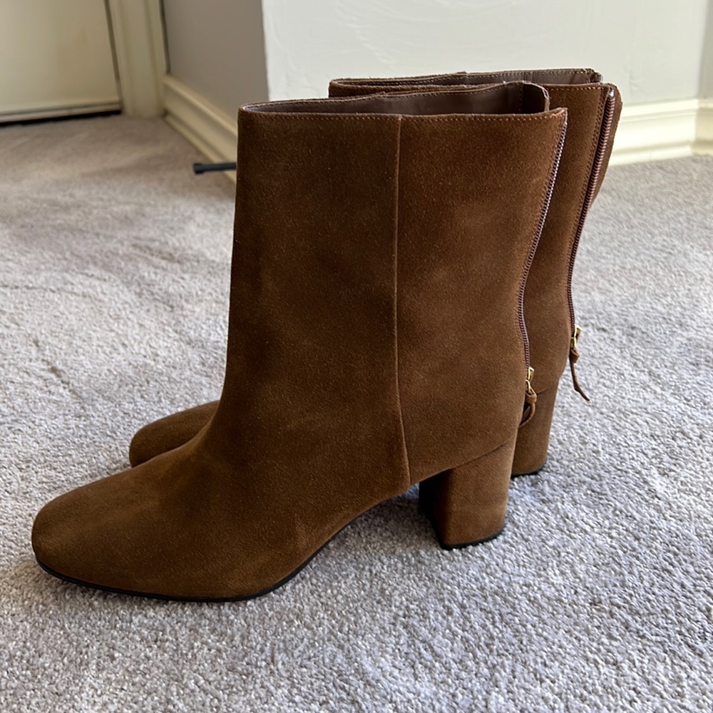 Suede boots- camel color